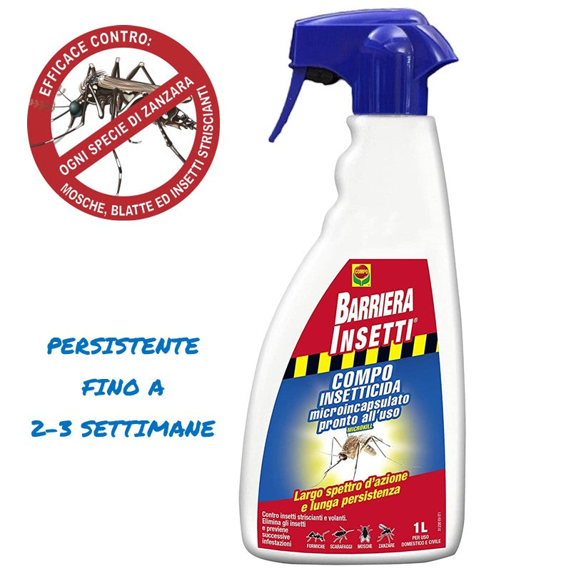 Anti-Zanzare Microkill pronto all'uso 1 litro Insetticida Compo Valpescara Garden Anti-Zanzare Microkill pronto all'uso 1 litro Insetticida Compo Valpescara Garden