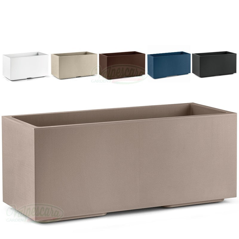 Ve.Ca Fioriera SINGLE COSMOS Rotonda In Resina Taupe Cm45x45h: Vaso Moderno Per Interni Ed Esterni - Made In Italy - 4