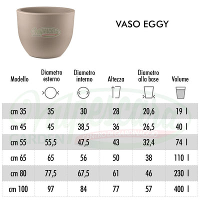 Vaso Eggy cm 35-45-55-65-80-100