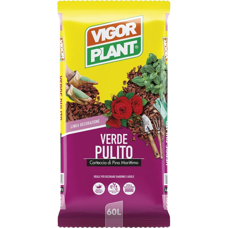 Corteccia di Pino Marittimo Francese Lt 60 Verde Pulito Vigorplant