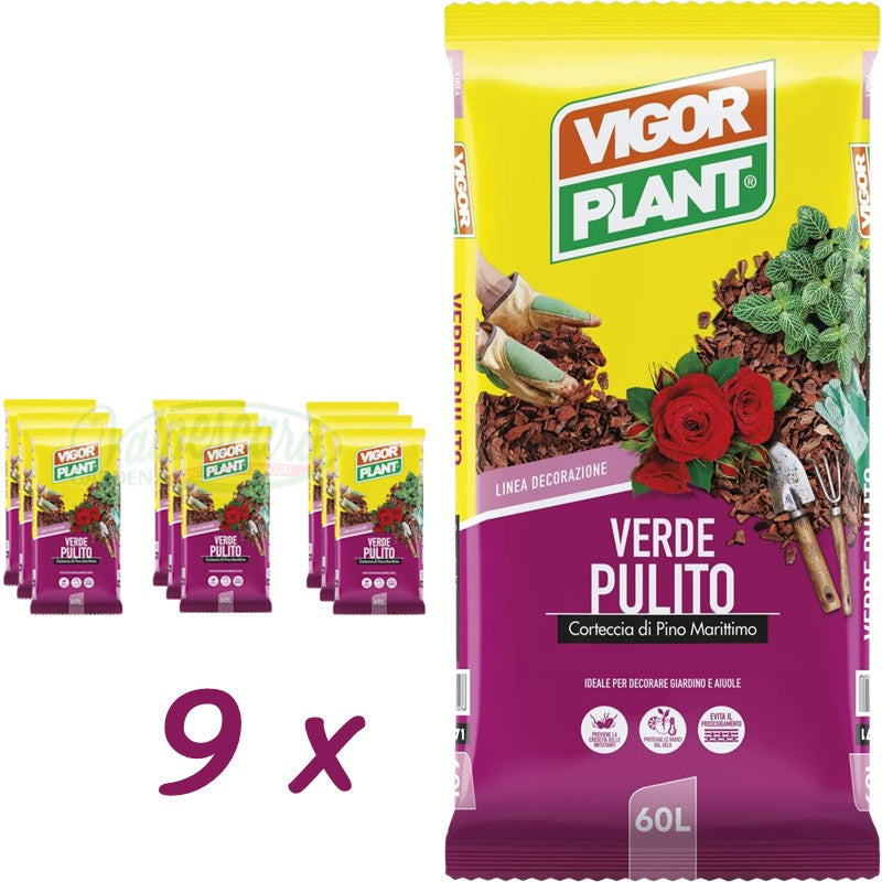 Corteccia di Pino Marittimo Francese Lt 60 Verde Pulito Vigorplant