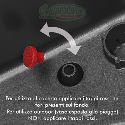 Vaso Quadro Kebe Greener doppia parete con rotelle cm 40