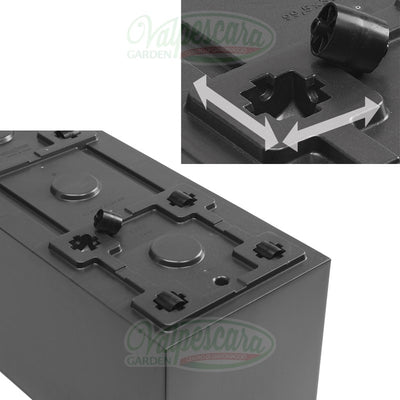 Vaso Quadro Kebe Greener doppia parete con rotelle cm 40