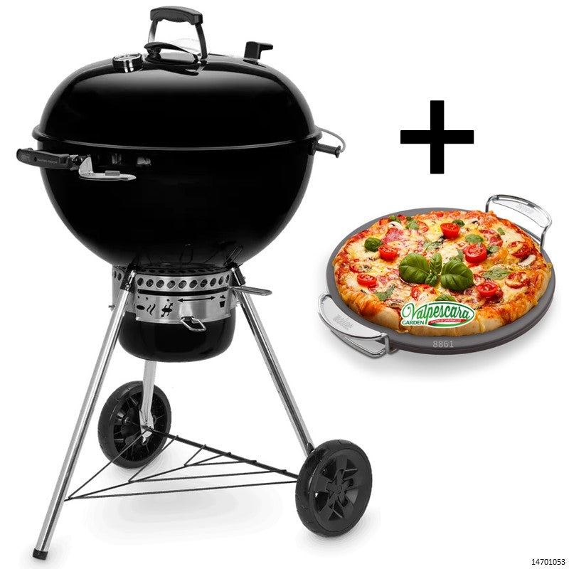 Barbecue a carbone Master Touch GBS E-5750 cm 57 Nero + Pietra Pizza GBS (14701004+8861)