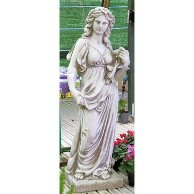 Statua Fanciulla con fiori h 95