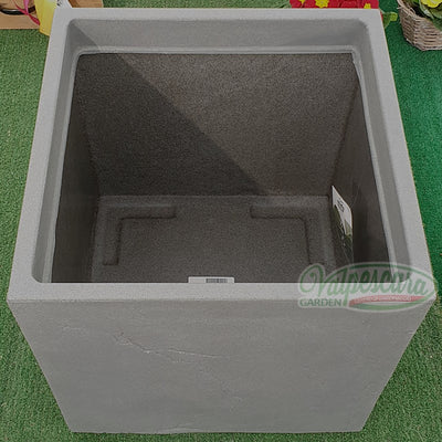 Vaso Quadro Alto Ardesia cm 30x30x40h colore Industrial Grey