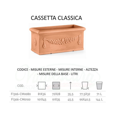 Cassetta Classica Festonata cm 80 e 100