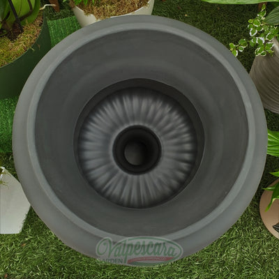 Fioriera Turfan cm 43x47h Bianco e Nero metal