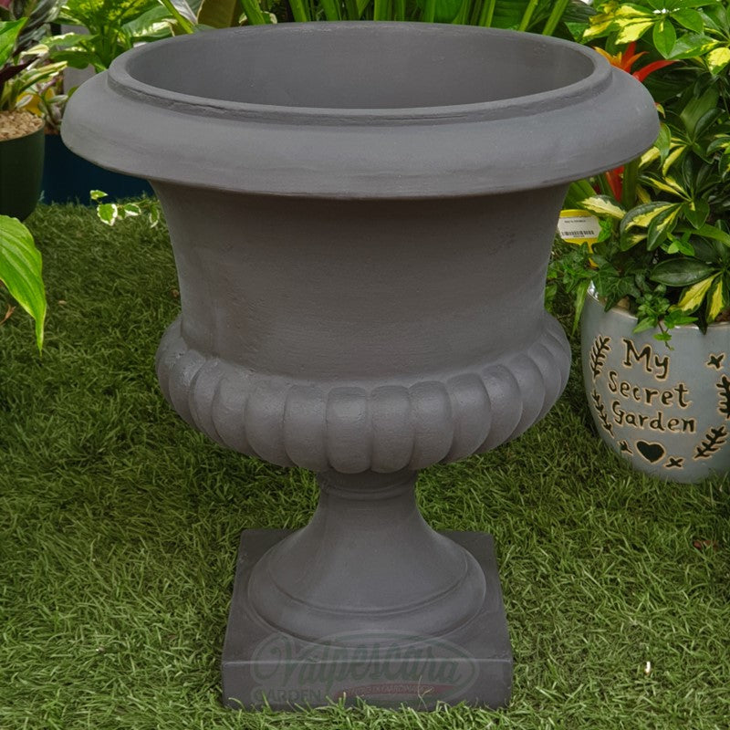 Fioriera Turfan cm 43x47h Bianco e Nero metal