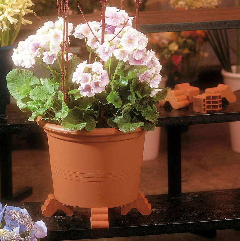 Jardinopia 3 Piedini Per Vaso A Forma Di Pavone | Supporti In Poliresina Dipinti A Mano, Antigelo, Per Piante Da Interno/Esterno