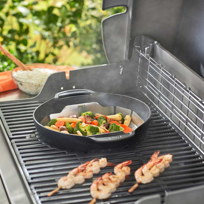 Wok con cestello di cottura a vapore Weber Crafted GBS (7607)