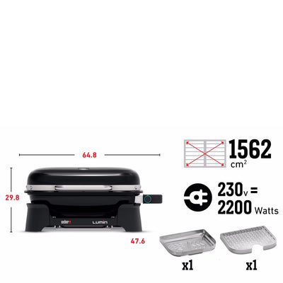 Barbecue Elettrico Lumin Large - Nero (92010953)