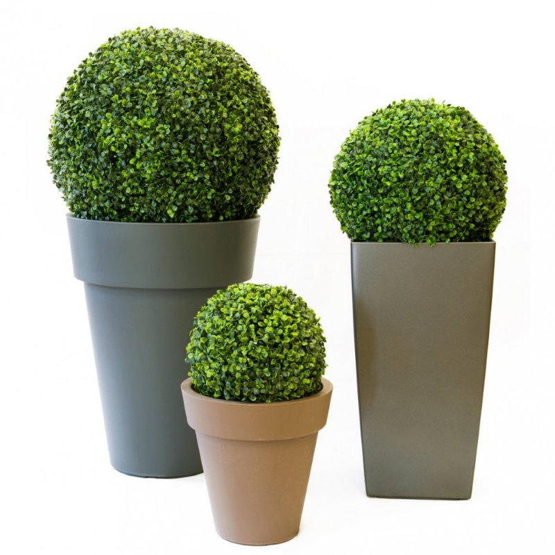 Sfera Buxus Artificiale 30cm | Pianta Finta Decorativa Per Interni Ed Esterni - Foto 6
