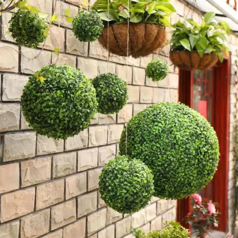 Sfera Buxus Artificiale 30cm | Pianta Finta Decorativa Per Interni Ed Esterni - Foto 4