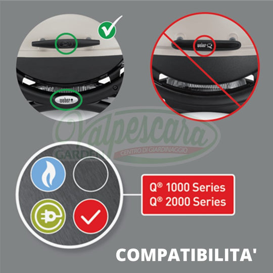 Carrello Per Barbecue Weber Serie Q 2000 - Mobile Con Supporto Bombola Gas, 6526 - Foto 4