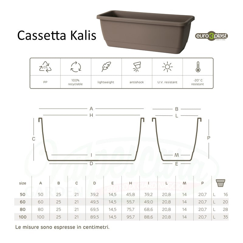 Cassetta Kalis cm 50-60-80-100