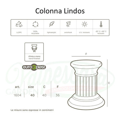 Colonna Lindos in resina h 40 cm