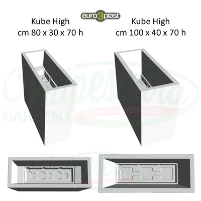Cassetta Kube High cm 80 e 100 (h70) - vari colori