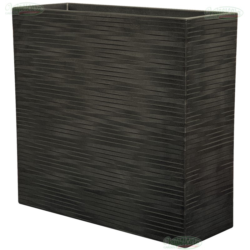 NICOLI Vaso Chiron In Resina, Diametro 50 Cm, Altezza 29 Cm, Colore Antracite, Design Moderno Per Interni Ed Esterni