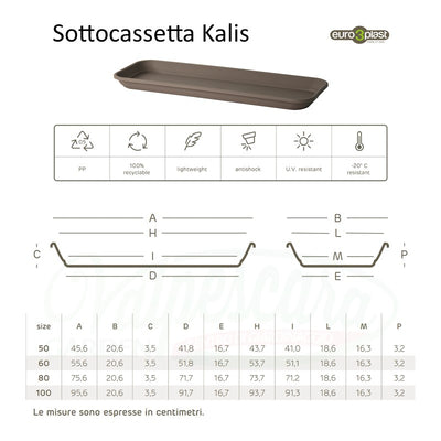 Sottocassetta Kalis cm 50-60-80-100