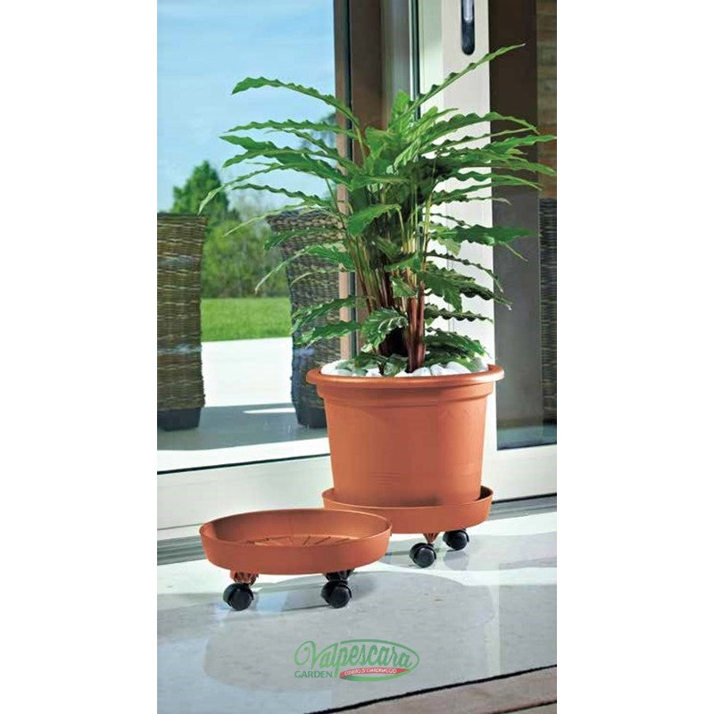 Sottovaso con ruote quadrato 30x30 cm Legno Europeo impregnato giardino balcone Sottovaso con ruote quadrato 30x30 cm Legno Europeo impregnato giardino balcone