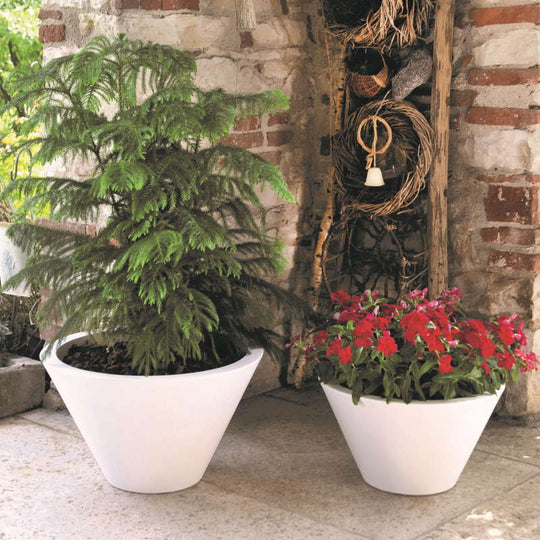 Nicoli TECNOKIT VASO OVALE ELEGANTE ATHENA CM 50 IN RESINA, PER INTERNO ED ESTERNO (ANTRACITE